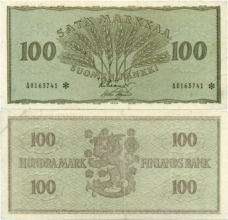 100 Markkaa 1955 A0163741*